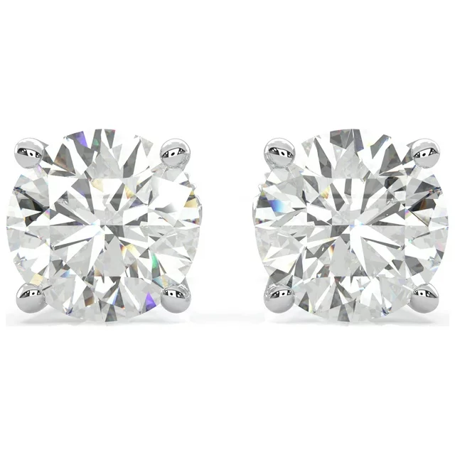 Moissanite Stud Earrings, 0.3ct-4.00ct DF Color Brilliant Round Cut Lab Created Diamond Earrings 18K White Gold Plated Silver Screw Backs for Women At Walmart.com Near Washington D.C. cipads freeads