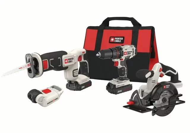 PORTER CABLE 20-Volt Max Lithium-Ion 4 Tool Combo Kit, PCCK616L4 cipads freeads