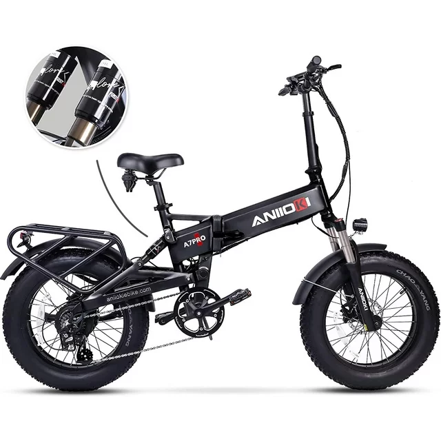 Aniioki A7 Pro Electric Bike Adults Folding Upgraded 750W 28MPH 48V 20Ah Samsung Battery 20 Inch Fat Tire eBike Full Suspension Snow Beach Mountain E-Bike Shimano 8-Speed, Black At Walmart.com Near Jacksonville, Florida cipads freeads