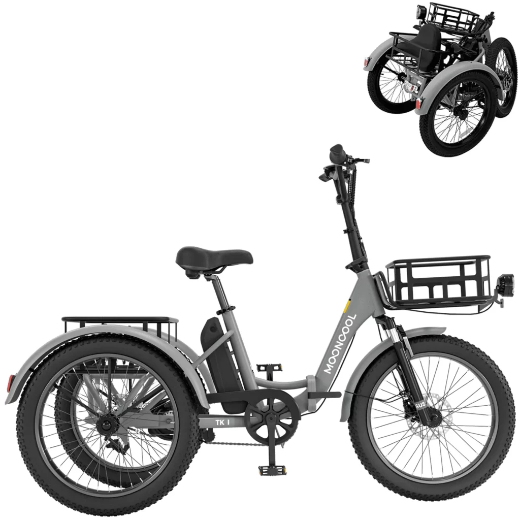 LILYPELLE Electric Trike,500W (Peak 750W) 60Miles Electric Tricycle for Adults, 48V 15Ah Folding 3 Wheel Electric Bikes with Big Led Ebike,Horn,3 Tail Light, Brake Highlight & Turn Signals,Gray At Walmart.com Near Me cipads freeads