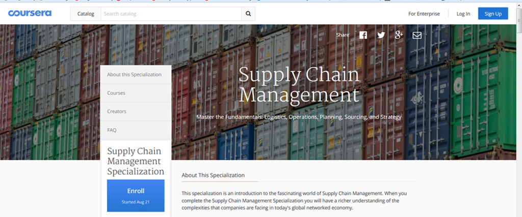 Supply Chain Management Specialization By Rutgers University Online At Coursera.com cipads freeads