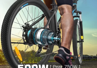 Gocio 27.5 Electric Bike, Peak 750W Electric Bike for Adults, 22mph Electric Mountain Bicycles, 48V 10.4Ah Battery Ebike UL 2849, Aluminum Alloy, Lockable Suspension Fork, Shimano 21 Speed cipads freeads
