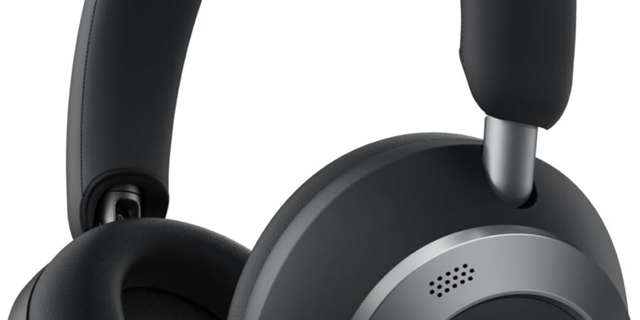 Soundcore Space One Pro, FlexiCurve Over-Ear Headphone, Adaptive Active Noise Cancelling Headphones Driven by 6 Mics, 60H Lossless Audio, cipads freeads
