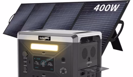 Solarplay 2400W(4800W Peak) Solar Generator, with 400W Solar Panel,2160Wh Portable LiFePO4 cipads freeads in the news