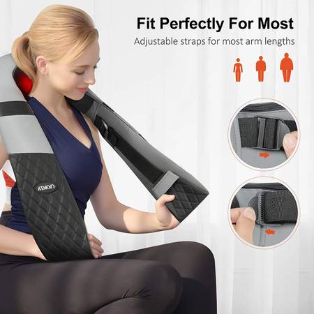 ATMOKO Cordless Rechargeable Back and Neck Massager Adjustable Straps – $69 (Brooklyn)