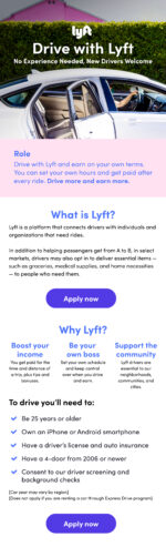 Lyft Driver (part-time / full-time) (Dallas)