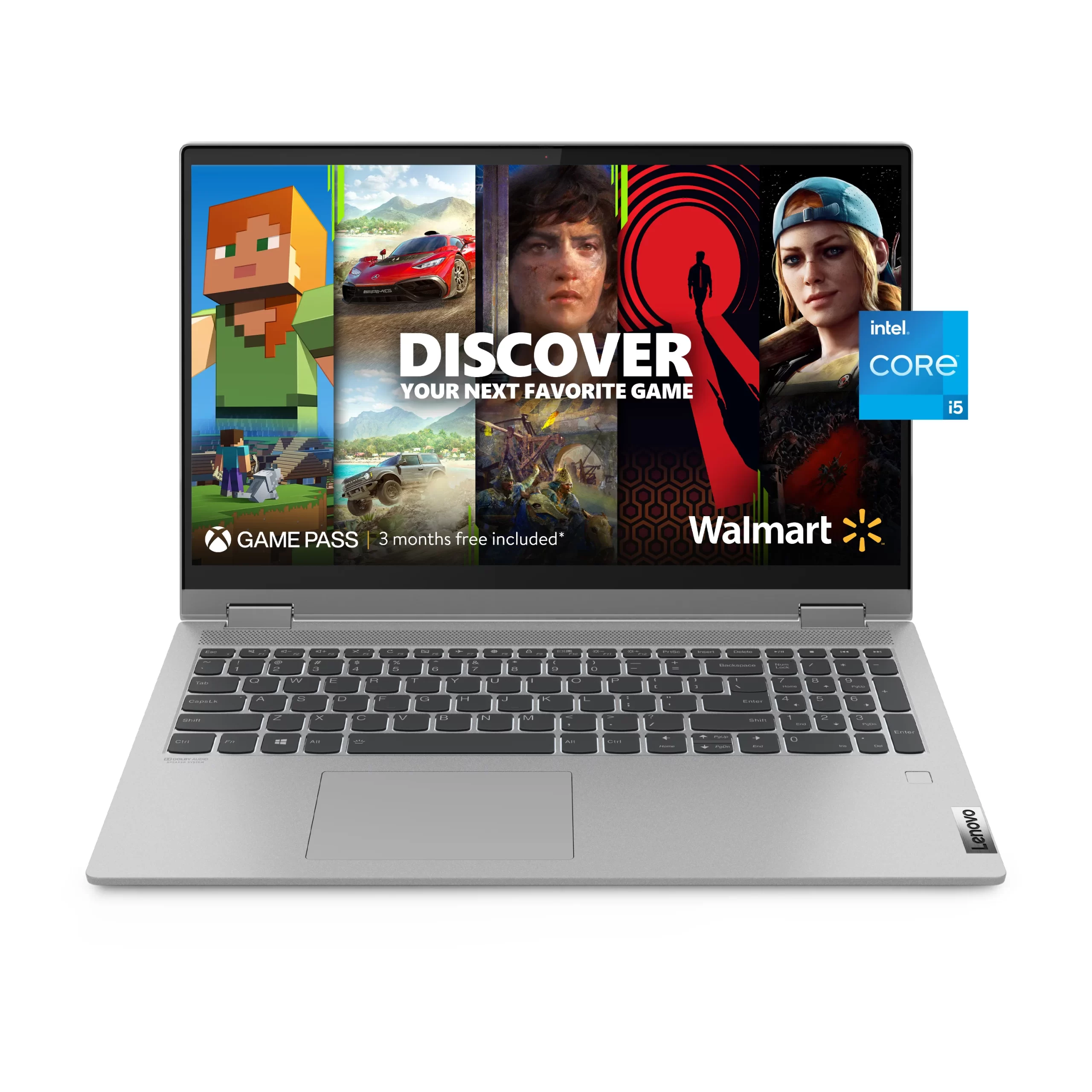 Lenovo Ideapad Flex 5i, 15.6″, Intel Core i5-1135G7, 8GB, 512GB M.2 NVMe SSD, Intel Iris Xe Graphics, Platinum Grey, Windows 11 Home, 82HT007VUS