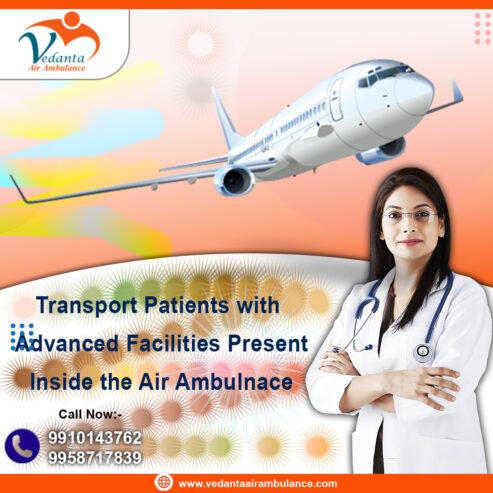 Hire Vedanta Air Ambulance Service in Bhopal with Hi-tech Medical Equipment