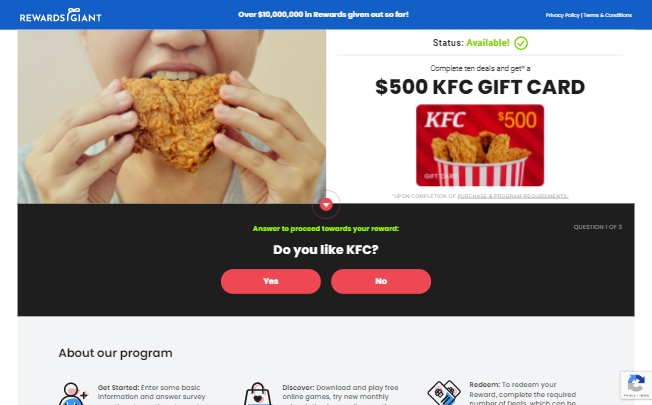 KFC Gift Card