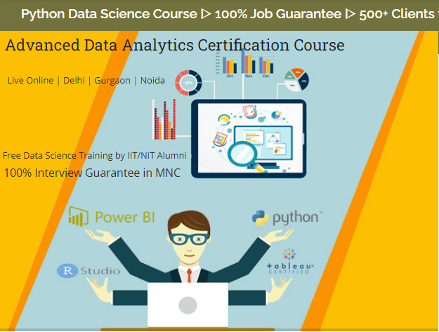 Data Science Course in Delhi, East Delhi, SLA Institute, Free R & Python with ML Certification, 100% Job Guarantee