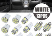 13Pcs Car Interior Parts LED Lights Kit For Dome License Plate Lamp Bulb White