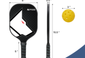 2 Player[PICKLEBALL PADDLES SET]Carbon Fiber Racket+4 Durable Balls+Storage Bag