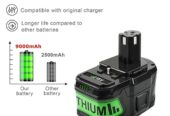 2PACK Battery & charger For RYOBI P108 18V 9Ah 8AH High Capacity Lithium-ion