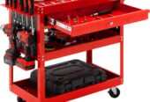 3 Tier Rolling Tool Cart, 330 LBS Capacity Heavy Duty Utility Cart Tool Organize