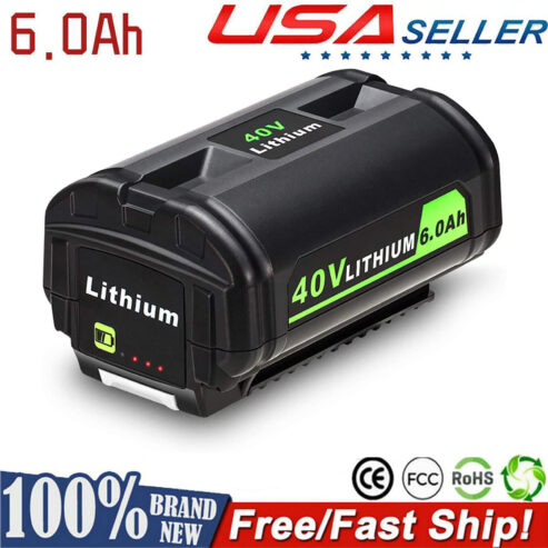 40V 6.0Ah Battery for Ryobi 40 Volt Lithium OP4050 OP40602 OP40261 OP4060 OP4030