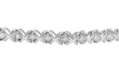 AGS Certified 1ct tw REAL Diamond Tennis Bracelet in 10K White Gold 7 inch