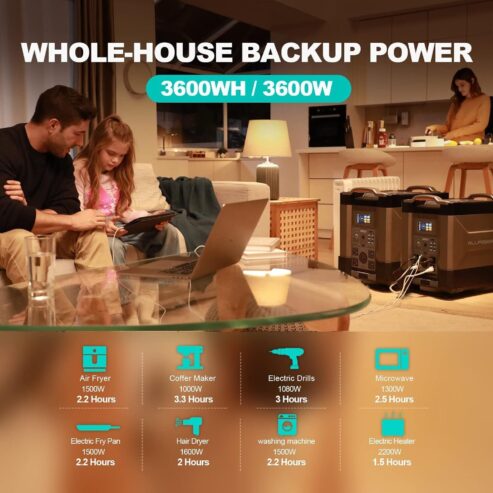 ALLPOWERS 4000W|3600Wh Portable Power station Home back up LiFePO4 Battery