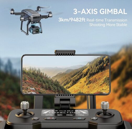 Bwine F7 GPS Drone with Camera 4K Night Vision 3-AIX Gimbal, 2Mile Range 75Min