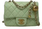 Chanel 22C Square Mini Pearl Crush Light Green BNIB Stunning Pistachio Color