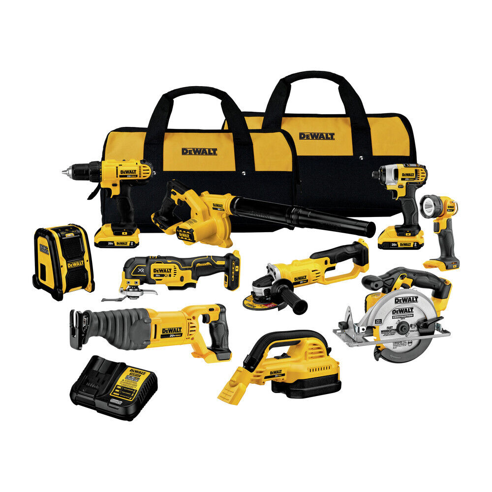 DEWALT DCK1020D2 10-Tool Combo Kit – 20V MAX w/ (2) 2Ah Batteries New