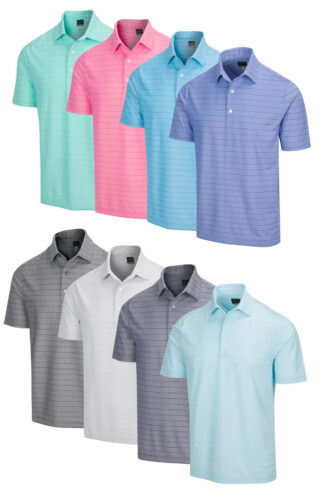 Greg Norman Men’s Freedom Micro Pique Stripe Polo Golf Shirt G7S21K481 -New 2022