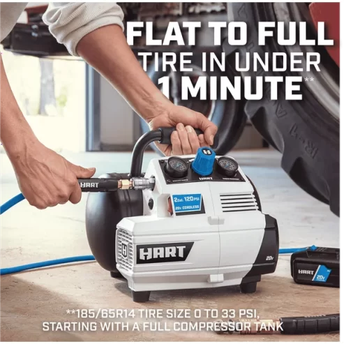 HART 20-Volt 2-Gallon Compressor (Battery not Included)