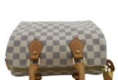 LOUIS VUITTON Speedy 25 Damier Azur Shoulder Bag White