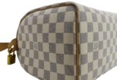 LOUIS VUITTON Speedy 25 Damier Azur Shoulder Bag White