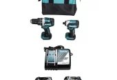 Makita XT269M 18V LXT LithiumIon Brushless Cordless 2-Pc. Combo Kit with (2) 4.0Ah Batteries, Charger and Tool Bag