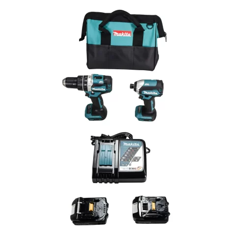 Makita XT269M 18V LXT LithiumIon Brushless Cordless 2-Pc. Combo Kit with (2) 4.0Ah Batteries, Charger and Tool Bag