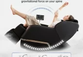 Real Relax Full Body Zero Gravity Shiatsu Recliner Electric Massage Chair, Black