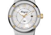 Salvatore Ferragamo Mens F-80 Stainless Steel 44mm Bracelet Fashion Watch