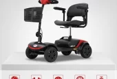 Segmart Mobility Scooter, 300W 4 Wheel Compact Heavy Duty Electric Mobile Scooter, 265LBS, Red