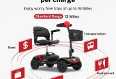 Segmart Mobility Scooter, 300W 4 Wheel Compact Heavy Duty Electric Mobile Scooter, 265LBS, Red