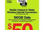 Straight Talk $50 Mobile Hotspot & BYOT Wireless Internet Connection 100GB Data 30-Day Prepaid Plan e-PIN Top Up (Email Delivery)