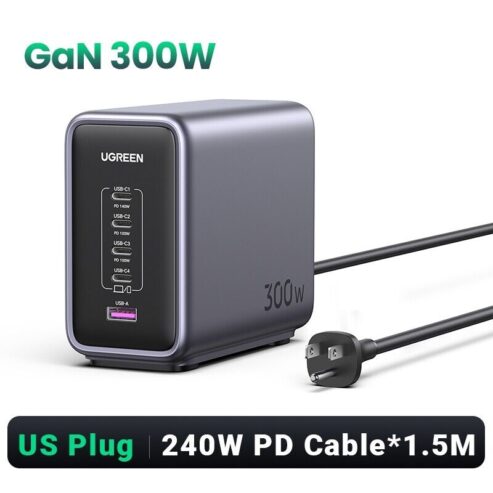 UGREEN 300W GaN Nexode Desktop Charger PD3.1 Fast Charge For MacBook Samsung S23