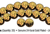 UNCIRCULATED 24K GOLD PLATED U.S. MINT DIMES (Lot of 20)