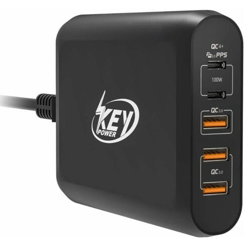 USB C Charger Keypower 100W 5-Port Power Delivery Quick Charger Station