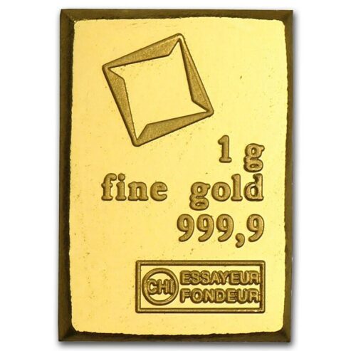 1 Gram Fine Gold Bar – Assayed .9999 Pure Fine Bullion – Random Mint/Make