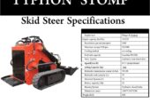 2022 Brand New TYPHON STOMP 1,800lbs Mini Skid Steer 23HP Gas EPA B & S Engine