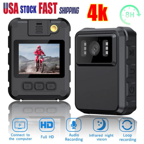 4K 1080P Audio Video DVR IR Night Cam WIFI HD Camcorder Mini Police Body Camera