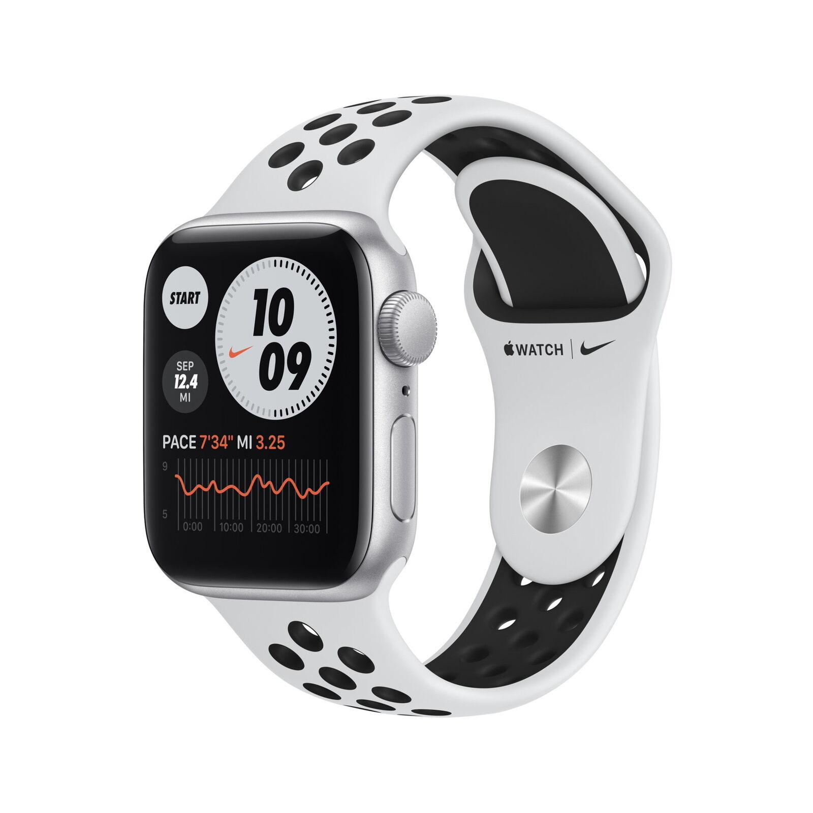 Apple Watch Nike SE 40mm GPS Cell Silver Alum Platinum/Black Band MYYR2LL/A