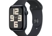 Apple Watch SE (2023) GPS 44mm Midnight Aluminum Case with Midnight Sport Band – M/L