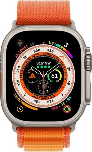 Apple Watch Ultra GPS & Cellular 49mm Titanium Trail Alpine Loop Ocean Excellent