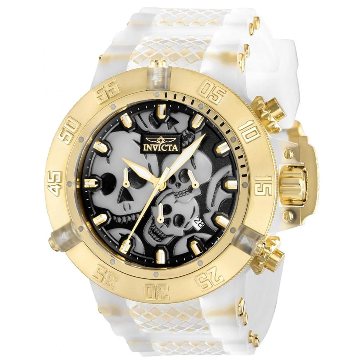 Invicta 37328 Men’s Subaqua White and Black Dial Strap Watch