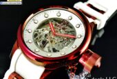 Invicta Men’s 52mm Russian Diver AUTOMATIC SILVER DIAL Burgundy/White Tone Watch