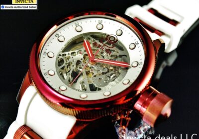 Invicta-Mens-52mm-Russian-Diver-AUTOMATIC-SILVER-DIAL-Burgundy-White-Tone-Watch-cipads-freeads