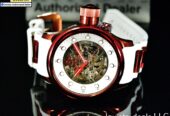 Invicta Men’s 52mm Russian Diver AUTOMATIC SILVER DIAL Burgundy/White Tone Watch