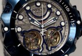 Invicta Meteorite Dark Blue Venom Fusion 2X Open Heart 52mm Bracelet Mens Watch