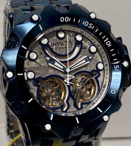 Invicta Meteorite Dark Blue Venom Fusion 2X Open Heart 52mm Bracelet Mens Watch